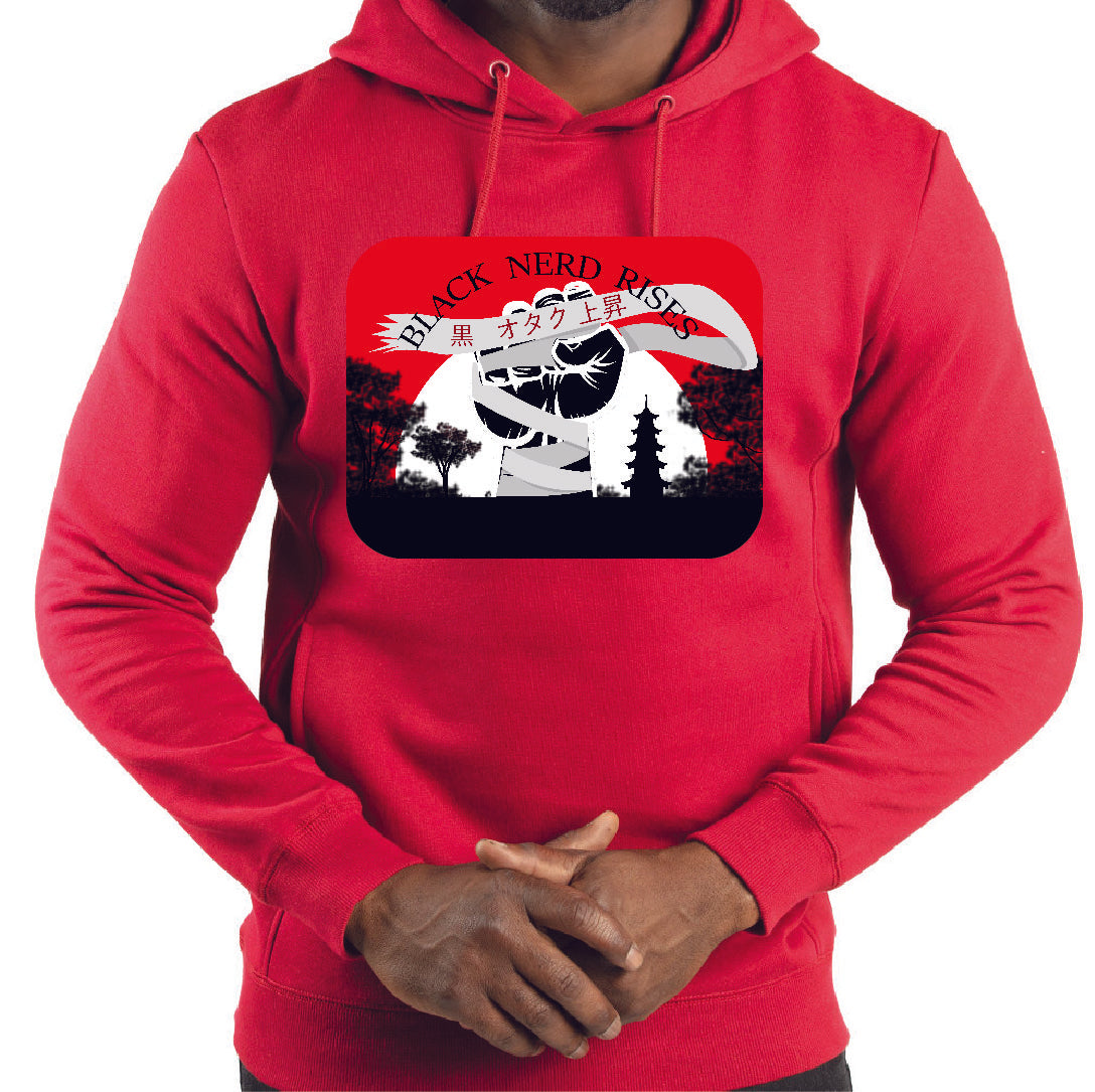 Black Nerd Rises Rising Sun Hoodie