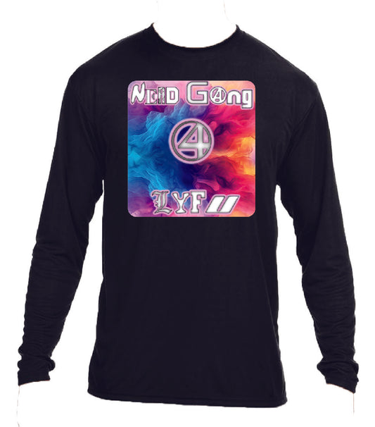 Black Nerd Rises Nerd Gang 4 Lyfu Long Sleeve Shirt