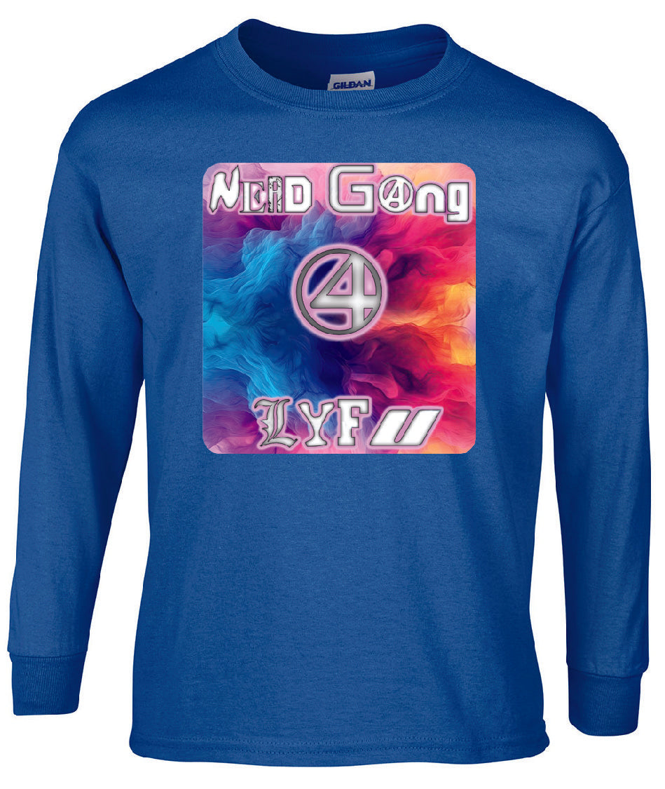 Black Nerd Rises Nerd Gang 4 Lyfu Long Sleeve Shirt