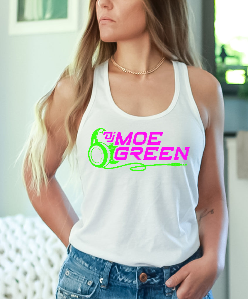 DJ Moe Green Racerback Tank Top - Pick Color and Style