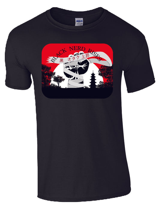 Black Nerd Rises Rising Sun T-Shirt