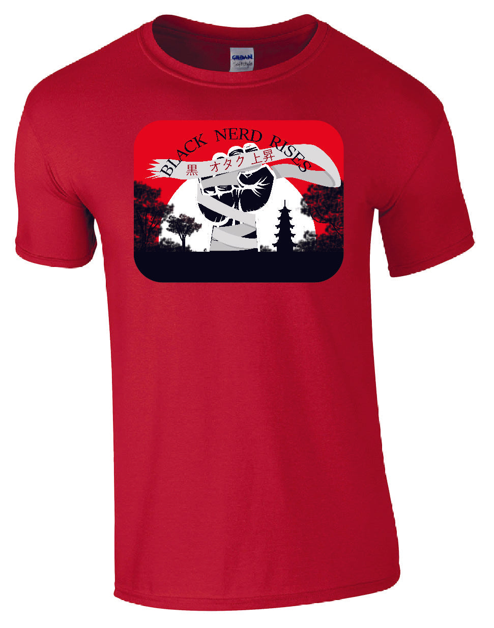 Black Nerd Rises Rising Sun T-Shirt
