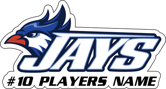 Oklahoma Blue Jays Player Name Decals