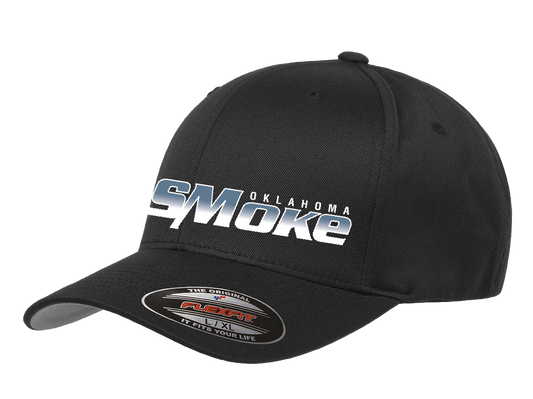 Oklahoma Smoke Embroidered Flex Fit Hat Youth or Adult