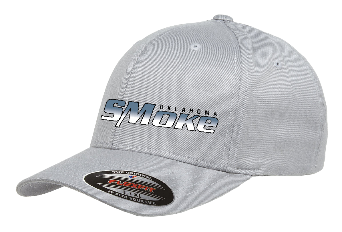 Oklahoma Smoke Embroidered Flex Fit Hat Youth or Adult
