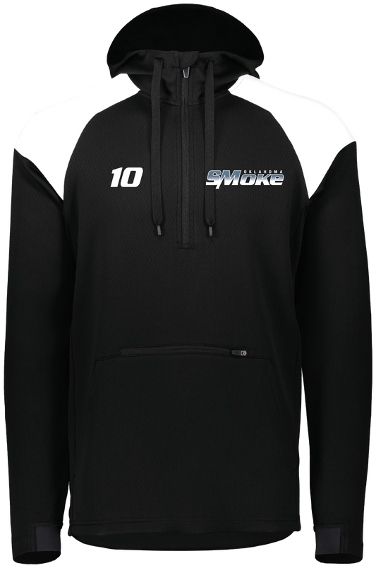 Oklahoma Smoke Holloway 1/4 Zip Embroidered Pullover w/Optional Number